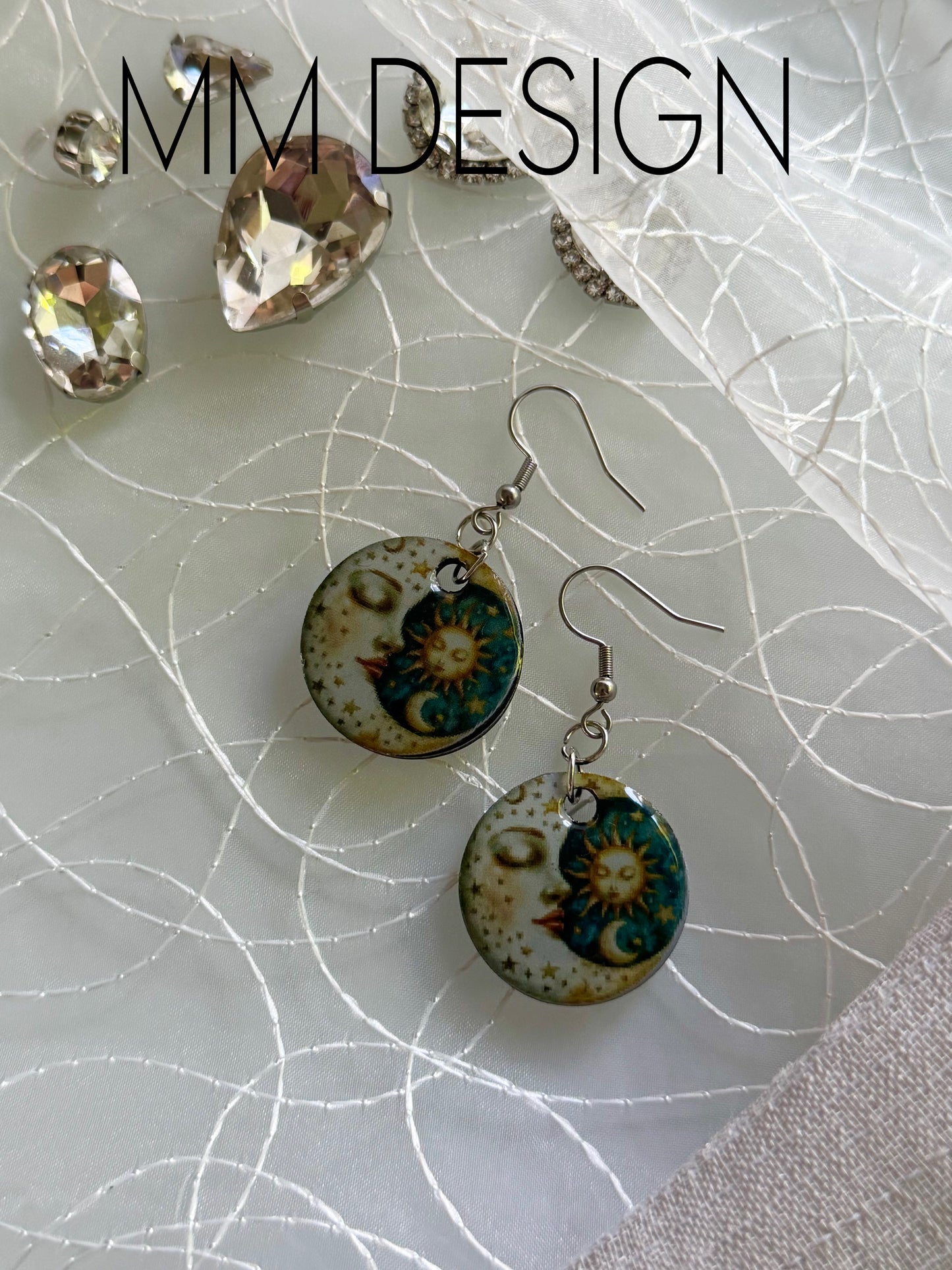 Earrings sleeping moon #12