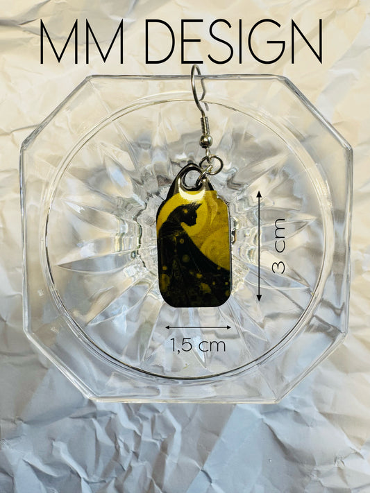 Earrings golden cat #23