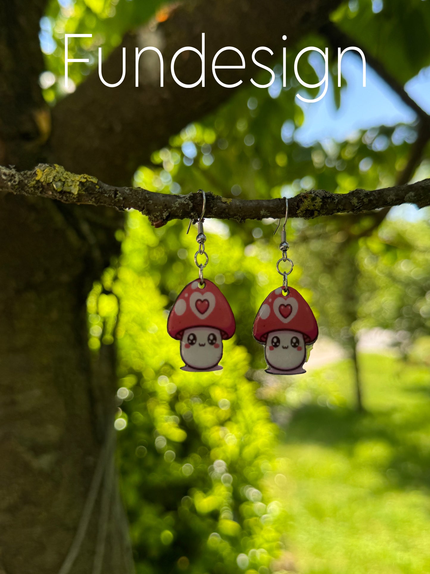 Earrings  little funny mushroom #05